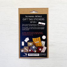 Load image into Gallery viewer, Gift Tag Stickers set of 6 - Taj Mahal