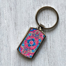 Load image into Gallery viewer, Key Ring Rectangle - Aari Carpet, Kashmir