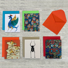 Load image into Gallery viewer, Note Cards set of 5 - Indian Folk Art
