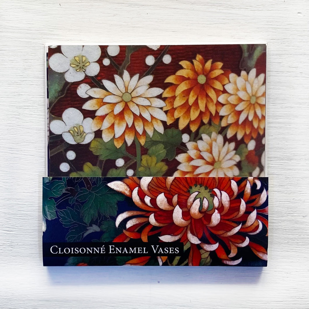Note Cards set of 6 with Envelopes - Cloisonne Enamel Vases
