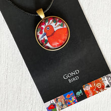 Load image into Gallery viewer, Art Pendants 25 mm - Gond - Bird