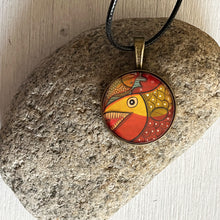 Load image into Gallery viewer, Art Pendants 25 mm - Kalighat Pat- Fish