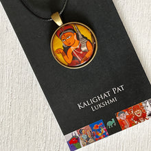 Load image into Gallery viewer, Art Pendants 25 mm - Kalighat Pat-  Lukshmi
