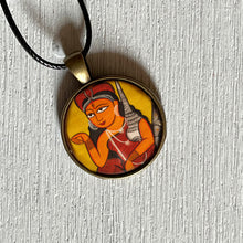 Load image into Gallery viewer, Art Pendants 25 mm - Kalighat Pat-  Lukshmi