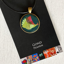 Load image into Gallery viewer, Art Pendants 25 mm - Gond - Peahen