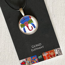 Load image into Gallery viewer, Art Pendants 25 mm - Gond - Elephant
