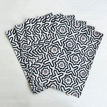 Load image into Gallery viewer, Place Mats - Mandana Black and White