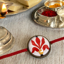 Load image into Gallery viewer, Rakhi - Indian Heritage Art - Taj Mahal - Agra Flower, Peitra dura, detail