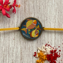 Load image into Gallery viewer, Rakhi - Indian Folk Art - Fish, Kalighat Pat