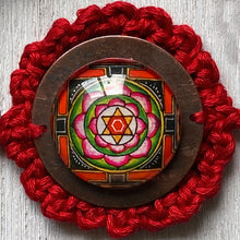 Load image into Gallery viewer, Rakhi - Mandala - Crochet - Red
