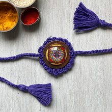Load image into Gallery viewer, Rakhi - Mandala - Crochet - Violet