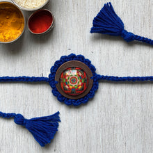 Load image into Gallery viewer, Rakhi - Mandala - Crochet - Indigo