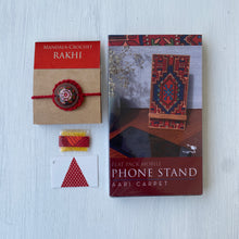 Load image into Gallery viewer, Rakhi Gift Hampers - Mandala Rakhi with Phone Stand