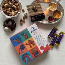 Load image into Gallery viewer, Rakhi Gift Hampers - Folk Art Rakhi with Toddler Puzzle