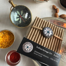 Load image into Gallery viewer, Rakhi Gift Hampers- Jahangir Mahal, Orchcha - Rakhi with Paper Weight Clock
