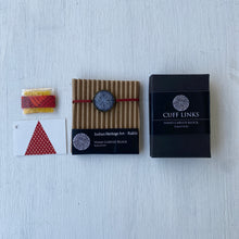Load image into Gallery viewer, Rakhi Gift Hampers- Hand carved Block - Rakhi with Cufflinks