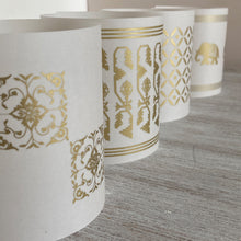 Load image into Gallery viewer, Tea Light Covers - Gold Textile