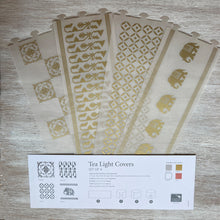 Load image into Gallery viewer, Tea Light Covers - Gold Textile
