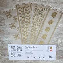 Load image into Gallery viewer, Tea Light Covers - Gold Textile