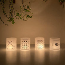 Load image into Gallery viewer, Tea Light Covers - Silver Textile