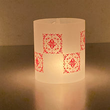 Load image into Gallery viewer, Tea Light Covers - Red Textile
