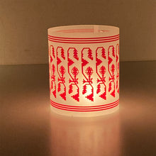 Load image into Gallery viewer, Tea Light Covers - Red Textile
