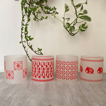 Load image into Gallery viewer, Tea Light Covers - Red Textile