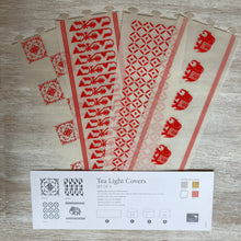 Load image into Gallery viewer, Tea Light Covers - Red Textile