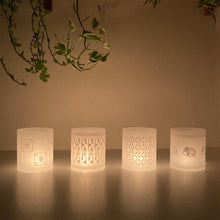 Load image into Gallery viewer, Tea Light Covers - White Textile