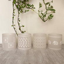 Load image into Gallery viewer, Tea Light Covers - White Textile