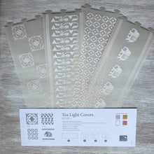 Load image into Gallery viewer, Tea Light Covers - White Textile