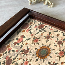 Load image into Gallery viewer, Teak Wood Tray - Hawa Mahal Painted Dome