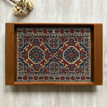 Load image into Gallery viewer, Teak Wood Tray - Kashmiri Carpet