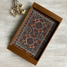 Load image into Gallery viewer, Teak Wood Tray - Kashmiri Carpet