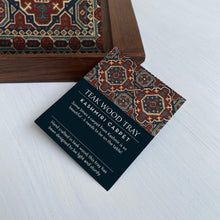 Load image into Gallery viewer, Teak Wood Tray - Kashmiri Carpet