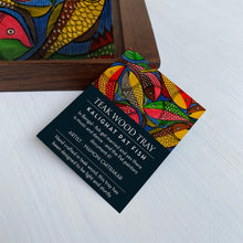 Load image into Gallery viewer, Teak Wood Tray - Kalighat Pat Fish