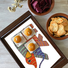 Load image into Gallery viewer, Teak Wood Tray - Gond Elephant