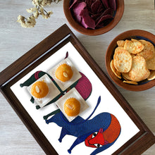 Load image into Gallery viewer, Teak Wood Tray - Gond Leopards