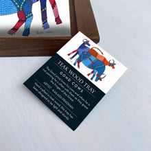 Load image into Gallery viewer, Teak Wood Tray - Gond Cows