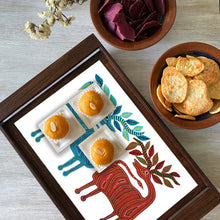 Load image into Gallery viewer, Teak Wood Tray - Bhil Deer