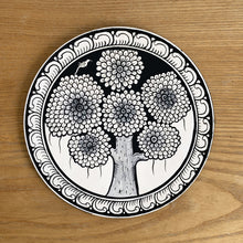 Load image into Gallery viewer, Trivet, round - Patachitra Tree, Champa