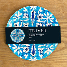 Load image into Gallery viewer, Trivet, round - Blue Pottery