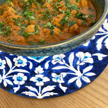 Load image into Gallery viewer, Trivet, round - Blue Pottery