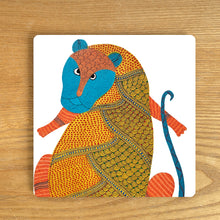 Load image into Gallery viewer, Trivet - square - Gond Tiger