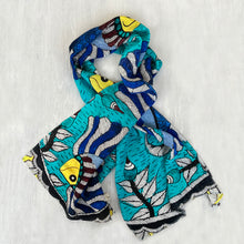 Load image into Gallery viewer, Scarf Crepe - Madhubani Fish