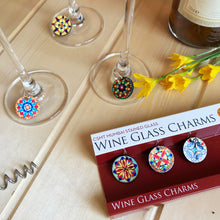 Load image into Gallery viewer, Wine Glass Charms - CSMT (VT), Mumbai, Stained Glass
