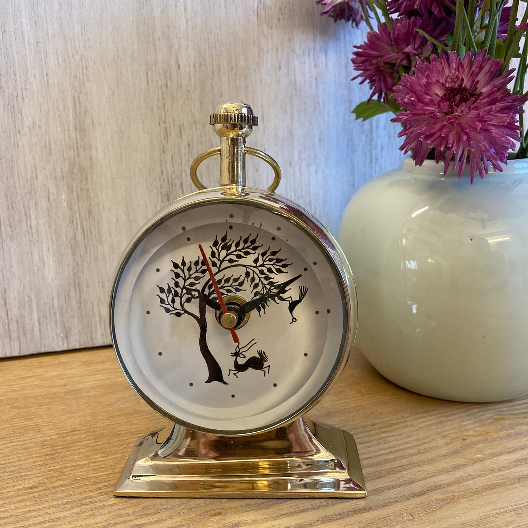 Table Clock - Warli, Deer and Bird