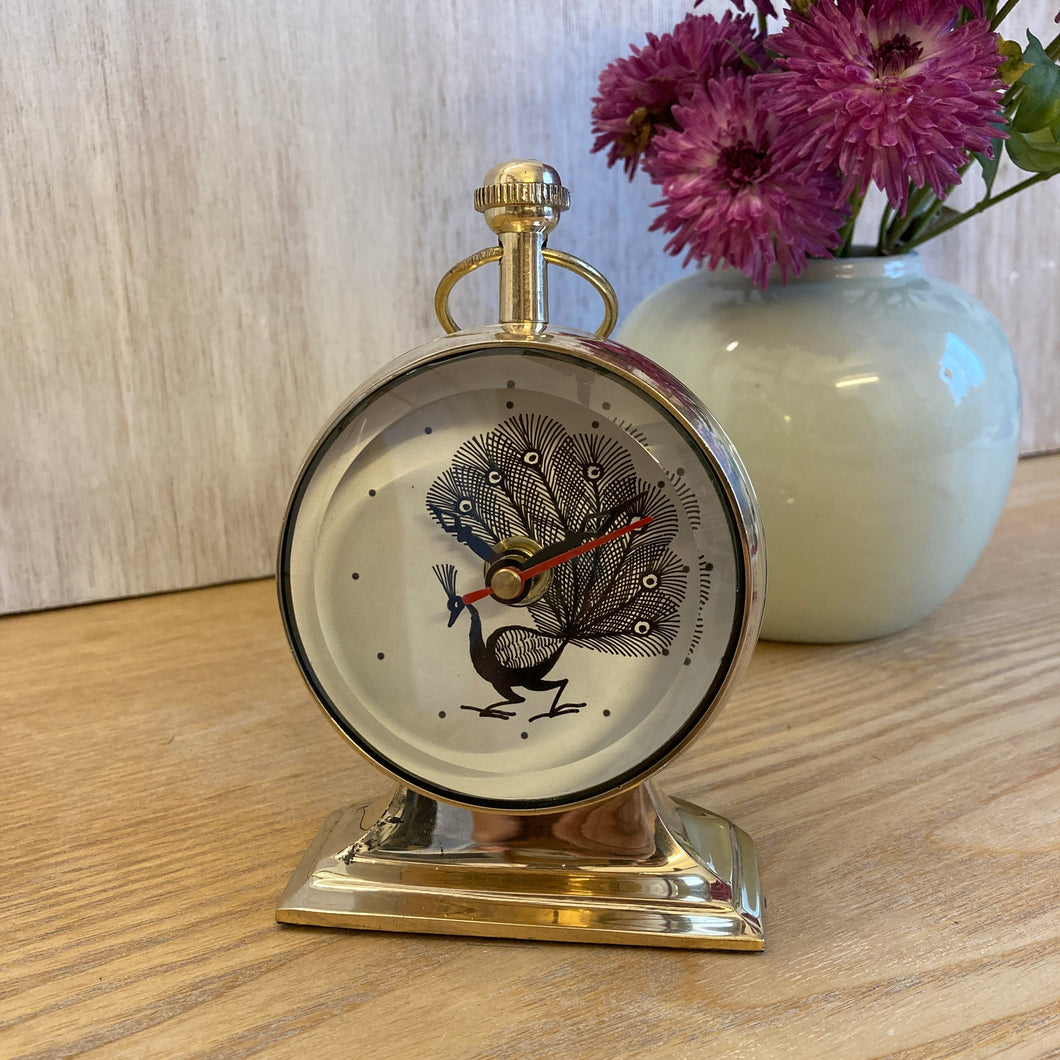 Table Clock - Warli, Peacock