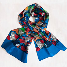 Load image into Gallery viewer, Scarf Crepe - Kalighat Pat - Fish