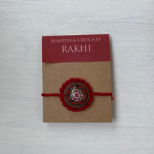 Load image into Gallery viewer, Rakhi - Mandala - Crochet - Red
